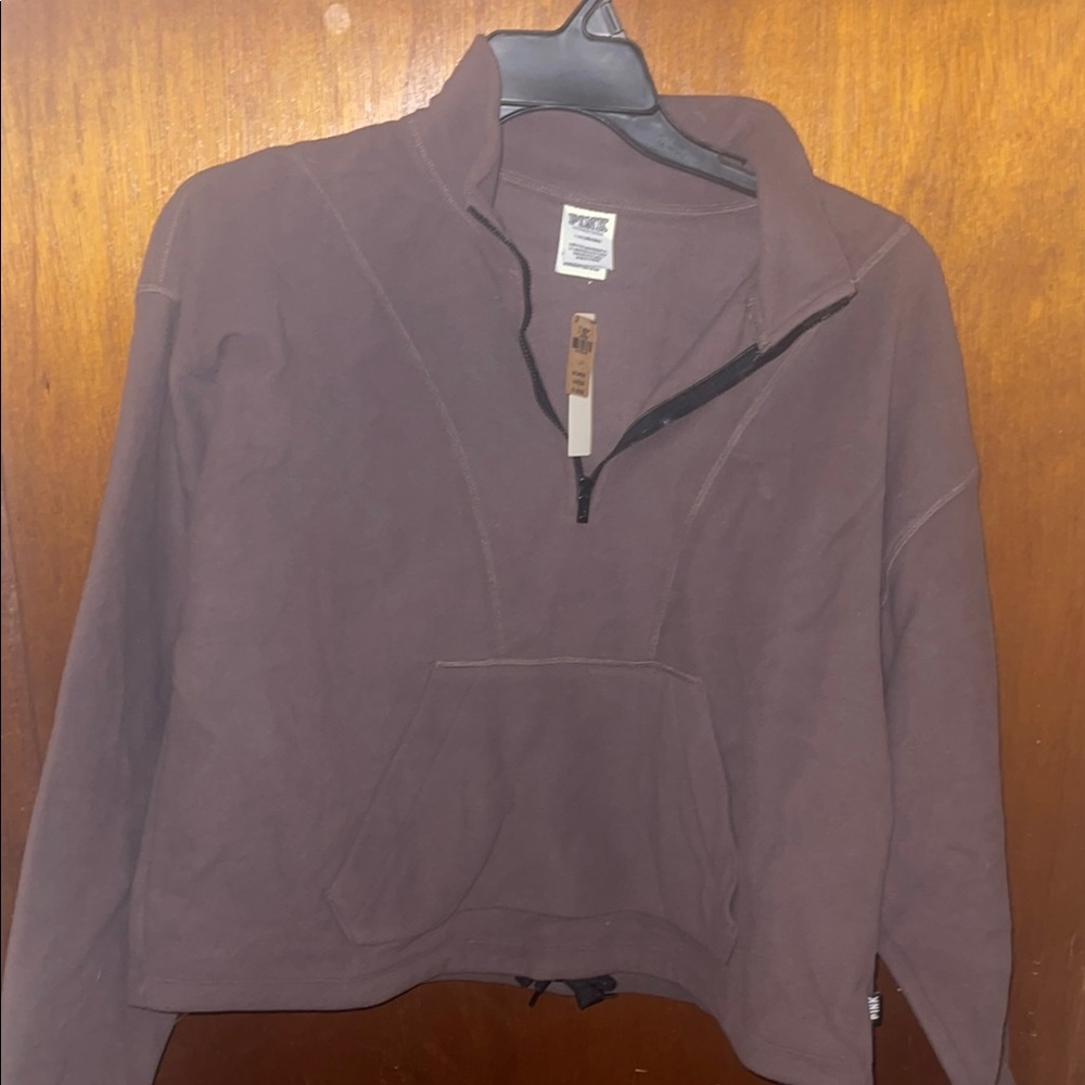 PINK Victoria's Secret Brown Pullover Jacket